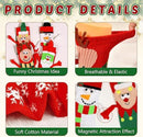 4 Pairs Christmas Socks, Crazy Holiday Hand Holding Socks Funny Christmas Stocking Stuffers - RnR Galore