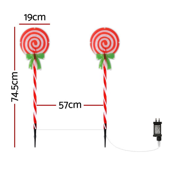 4 PCS Christmas Lights Path Ground Light Garden Decorations 68 LED Jingle Jollys - RnR Galore