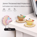 4 Pcs Pink Adorable Bear Wall Protector - Multi - Use Self - Adhesive Door Stopper Bumper - RnR Galore