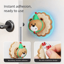4 Pcs Yellow Adorable Bear Wall Protector - Multi - Use Self - Adhesive Door Stopper Bumper - RnR Galore