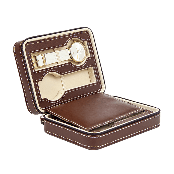 4 Watch Box Display Travel Case PU Leather - RnR Galore