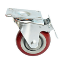 4 x 4" Heavy Duty PU Swivel Castor Wheels With Brake - RnR Galore