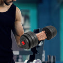 40kg Adjustable Rubber Dumbbell Set Barbell Home GYM Exercise Weights - RnR Galore
