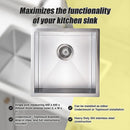 440x440mm Handmade Stainless Steel Undermount / Topmount Kitchen Laundry Sink with Waste - RnR Galore