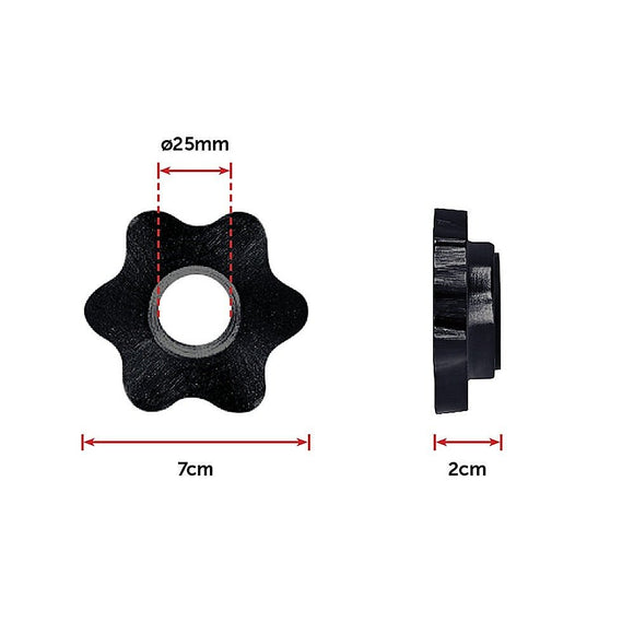 45cm - 1 Pair Dumbbell Bar 25mm Diameter - PVC Coated Dumbell Handle - RnR Galore