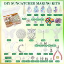 460PCS Suncatcher DIY Making Kit with Storage Box - Premium Crystal Prism Ornaments Craft Set for Home Decor - RnR Galore