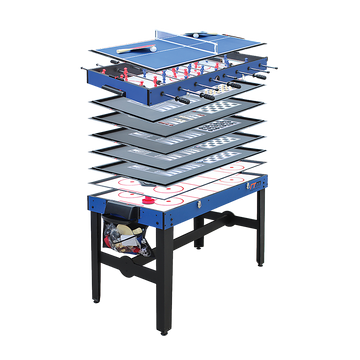 4FT 12 - in - 1 Combo Games Tables Foosball Soccer Basketball Hockey Pool Table Tennis - RnR Galore