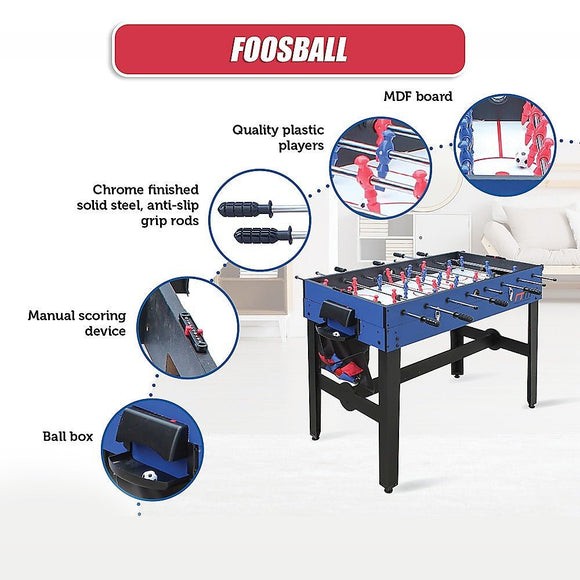 4FT 12 - in - 1 Combo Games Tables Foosball Soccer Basketball Hockey Pool Table Tennis - RnR Galore