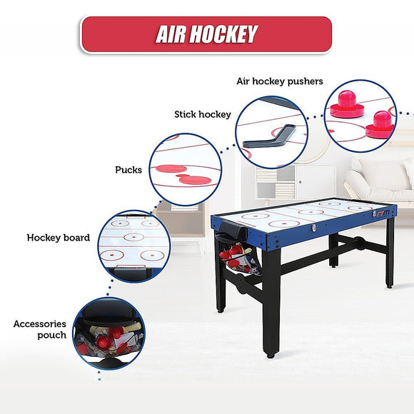4FT 12 - in - 1 Combo Games Tables Foosball Soccer Basketball Hockey Pool Table Tennis - RnR Galore