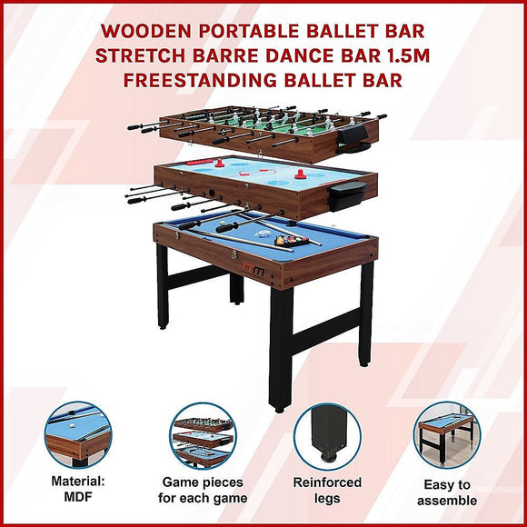 4FT 3 - in - 1 Games Foosball Soccer Hockey Pool Table - RnR Galore
