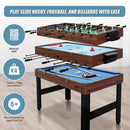 4FT 3 - in - 1 Games Foosball Soccer Hockey Pool Table - RnR Galore