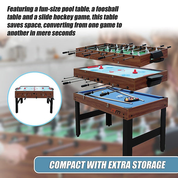 4FT 3 - in - 1 Games Foosball Soccer Hockey Pool Table - RnR Galore