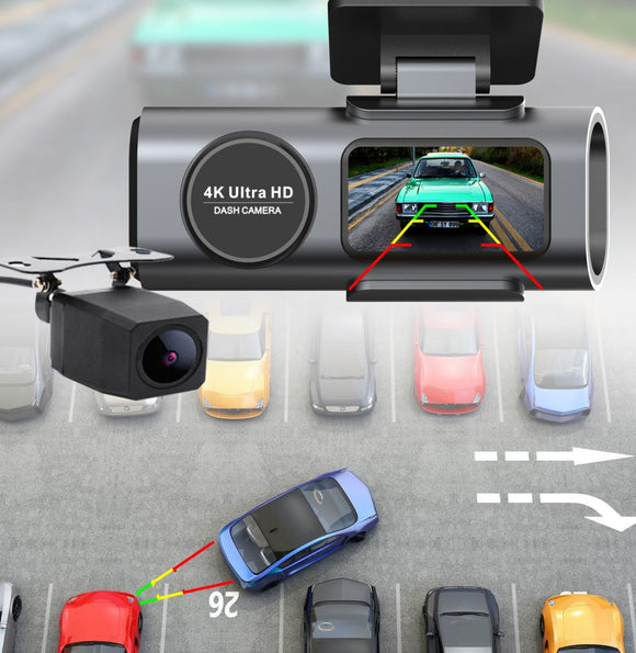4K Dash Cam UHD 2160P WiFi Front Dashcam Night Vision Car Camera with 64GB Card - RnR Galore
