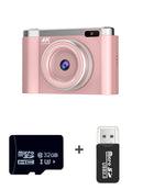 4K Ultra HD Digital Camera - 75MP, 2.8 - inch Rotatable Screen, Auto Focus & Built - in Flash(pink) - RnR Galore