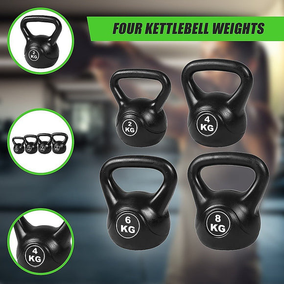 4pcs Exercise Kettle Bell Weight Set 20KG - RnR Galore