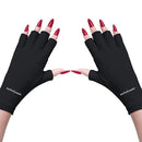 5 - Pair Grey UV Protection Fingerless Gloves for Nail Art Curing and Cycling Sun Protection - Made of Nylon/Spandex, Manicure Hand Care - RnR Galore