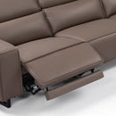 5 Seater Real Cow Leather Sofa with Power Recliner Adjustable Headrest Wooden Frame Corner Lounge - RnR Galore