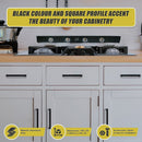 5 x 96mm Kitchen Handle Cabinet Cupboard Door Drawer Handles square Black furniture pulls - RnR Galore