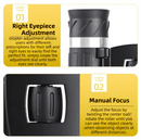 500x25 High Power HD Binoculars - Portable Concert Telescope with Phone Photography Capability, FMC Coated Optics - RnR Galore
