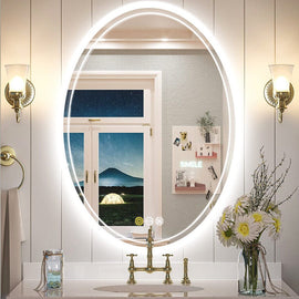 500x700mm LED Bathroom Mirror Oval Dimmable Anti - Fog - RnR Galore