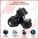 50KG Dumbbell Adjustable Weight Set - RnR Galore