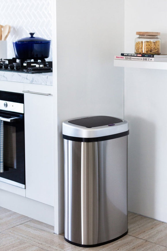 50L Stainless Steel Motion Sensor Rubbish Bin - RnR Galore