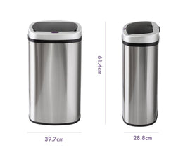 50L Stainless Steel Motion Sensor Rubbish Bin - RnR Galore