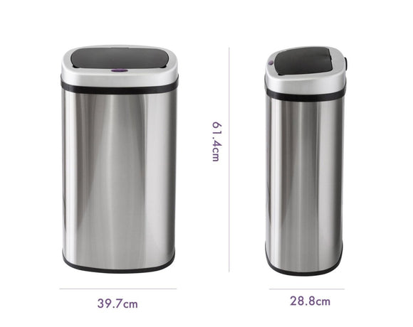 50L Stainless Steel Motion Sensor Rubbish Bin - RnR Galore