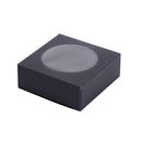 50PCS Handmade Soap Paper Box Round Window Kraft Black White Candy Biscuit Box - Black - 50pcs 8*8*3CM - RnR Galore