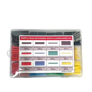 530 Pcs Heating Shrink Sleeve Set Heat Shrinkable Insulation Electrical Cable Tube - RnR Galore