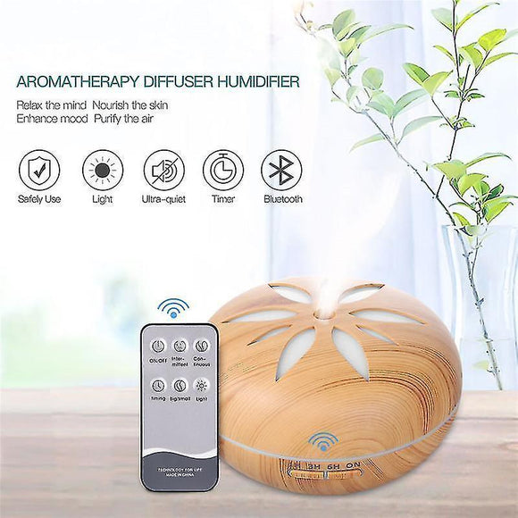 550ml Bluetooth Humidifier with Remote, Timer, Ultrasonic Mist & Mood Light - RnR Galore