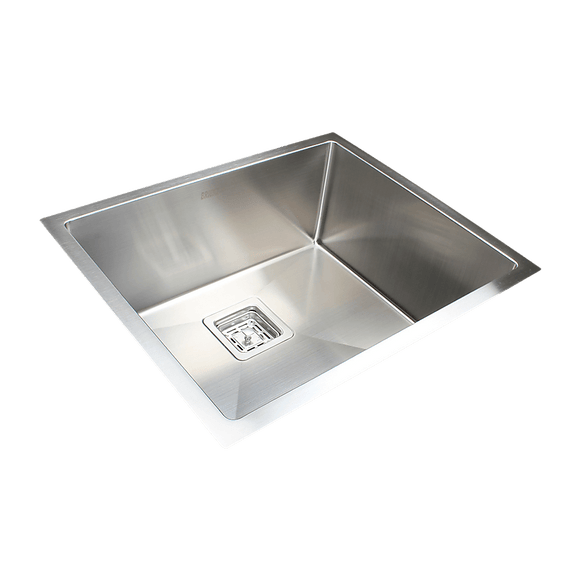 550x455mm Handmade 1.5mm Stainless Steel Undermount / Topmount Kitchen Sink with Square Waste - RnR Galore