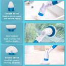 5PCS Rechargeable Spin Scrubber Electric Turbo Scrub Cleaning Brush Cordless Kit - RnR Galore