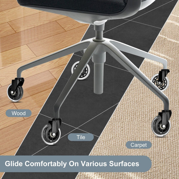 5X 3'' Rollerblade Style Wheels Office Chair Casters - Slient Smooth, 11x22mm Stem - RnR Galore