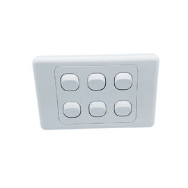 6 Gang Wall Plate Electricity Switch - RnR Galore
