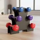 6 - Piece Dumbbell Set with Storage Rack for Home Gym Training - RnR Galore