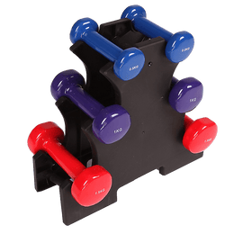 6 - Piece Dumbbell Set with Storage Rack for Home Gym Training - RnR Galore