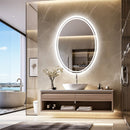 600x800mm LED Bathroom Mirror Oval Anti - Fog Dimmable - RnR Galore