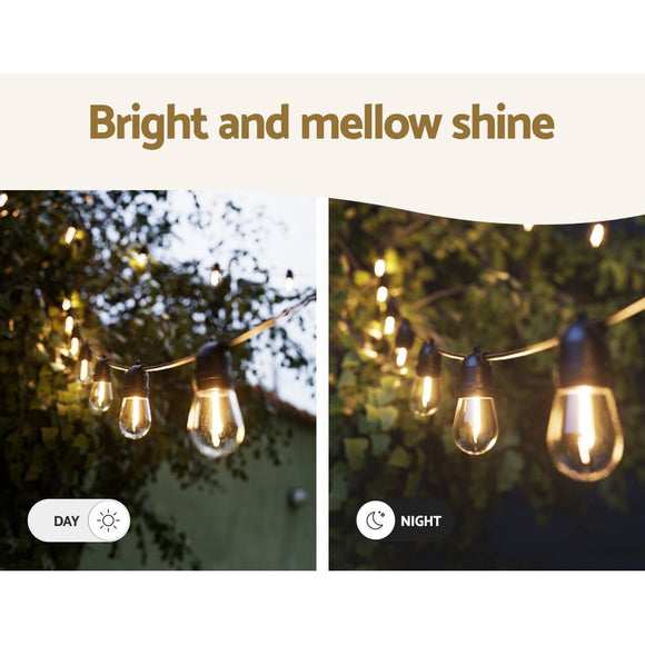68m Festoon Lights Christmas Fairy String Lights Outdoor Party Garden Decor - RnR Galore
