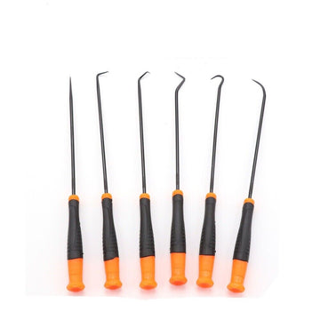 6Pc Extra Long Pick and Hook Set O Ring Seal Puller Remover Fuse Wire Scribe - RnR Galore