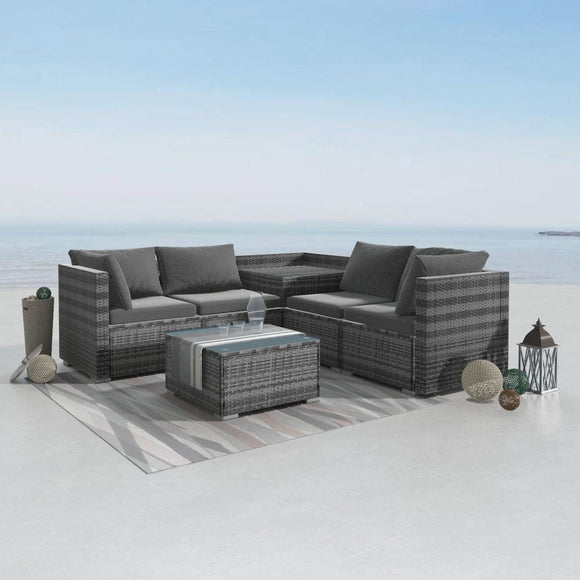6PCS Outdoor Modular Lounge Sofa Coogee - Grey - RnR Galore