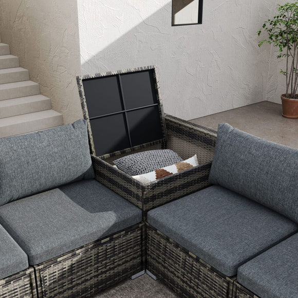 6PCS Outdoor Modular Lounge Sofa Coogee - Grey - RnR Galore