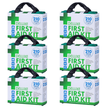 6x 210PCS EMERGENCY FIRST AID KIT Medical Travel Set Workplace Office ARTG BULK - RnR Galore