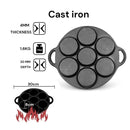 7 Cup Cast Iron Egg Frying Pan Divided Egg Skillet Pan Fried Egg Pan Cooker Pancake Egg Fryer - RnR Galore