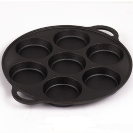 7 Cup Cast Iron Egg Frying Pan Divided Egg Skillet Pan Fried Egg Pan Cooker Pancake Egg Fryer - RnR Galore