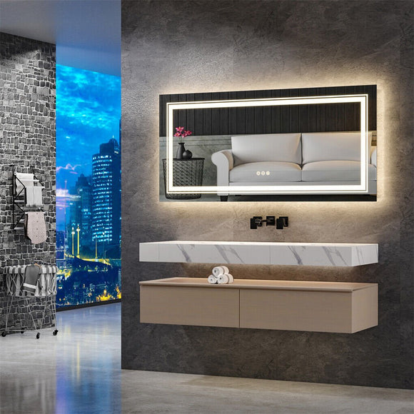 700x900mm LED Bathroom Mirror RGB Anti - Fog Aluminum - RnR Galore