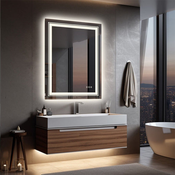 700x900mm LED Bathroom Mirror RGB Anti - Fog Aluminum - RnR Galore