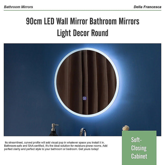 80cm LED Wall Mirror Bathroom Mirrors Light Decor Round - RnR Galore