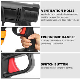 88V Cordless Electric High Pressure Washer Water Spray Gun Car Cleaner 2 Battery - RnR Galore