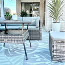 8PC Outdoor Dining Set Wicker Table &amp; Chairs - Grey - RnR Galore